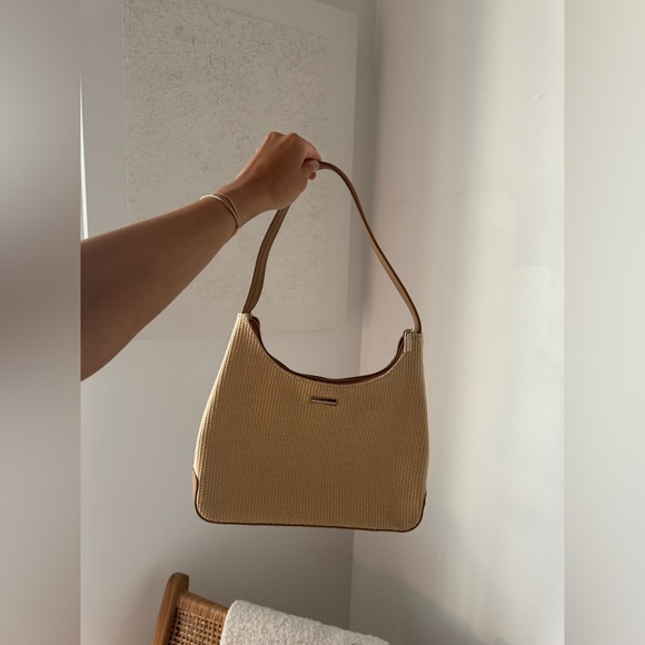 Nine West Accessories | Tan Faux Woven Straw or Wicker Handbag - Picture 2 of 8